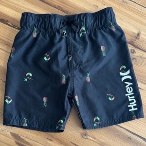 Hurley Black Pineapple Print Shorts